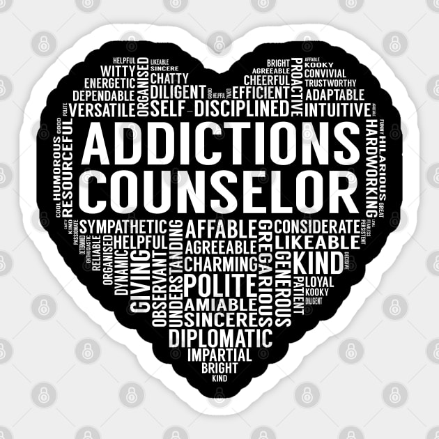 Addictions Counselor Heart Sticker by LotusTee